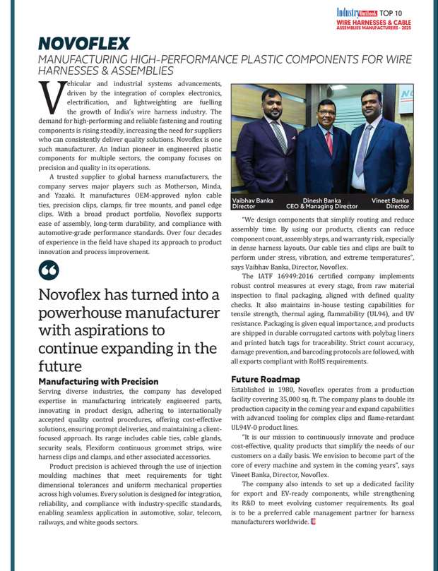 CEO Magazine - Brand of the Year in Plastic Component Solutions category
