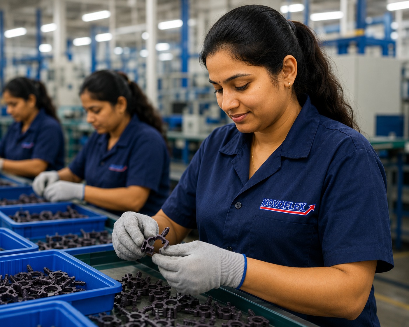 Women workforce at Novoflex manufacturing unit