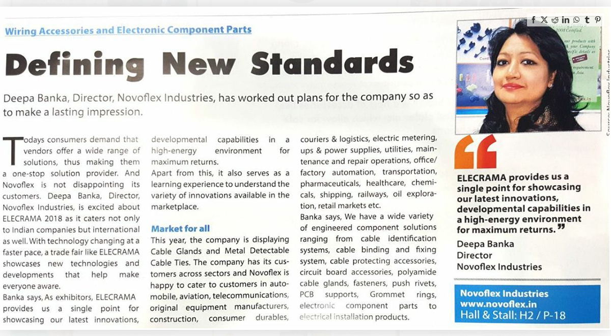 Novoflex Interview – media coverage at Elecrama 2018