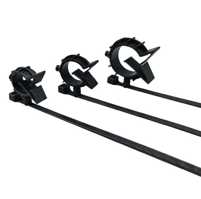 Rotating Omega Pipe Clip with Cable Tie