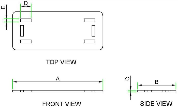 Write-On Cable Tags technical drawing
