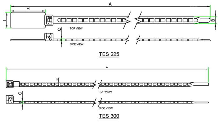 Tamper Evident Seals technical drawing