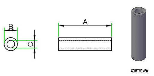 Permanent Spacer technical drawing