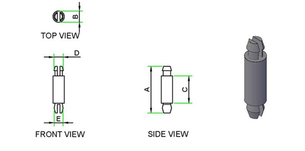 MICRO SUPPORT POST technical drawing
