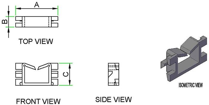 Edge Saddles technical drawing