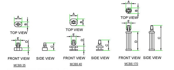 MINI CARD SPACER SUPPORT technical drawing