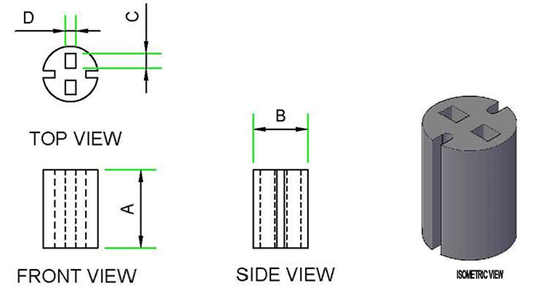 LED Spacer technical drawing