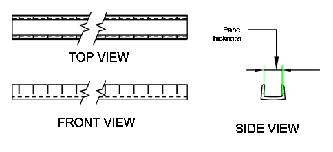 Flexiform Continuous Grommet Strip technical drawing