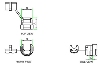 Strain Relief Cord Bushing technical drawing