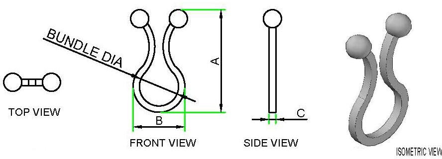 Twist Clip technical drawing