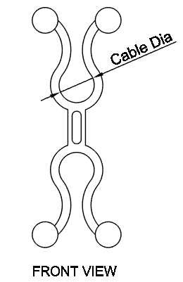 Purse Lok Twist Clips technical drawing