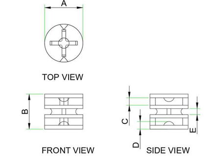 Swivel Tie Clamp technical drawing