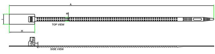 Courier Bag Seals technical drawing