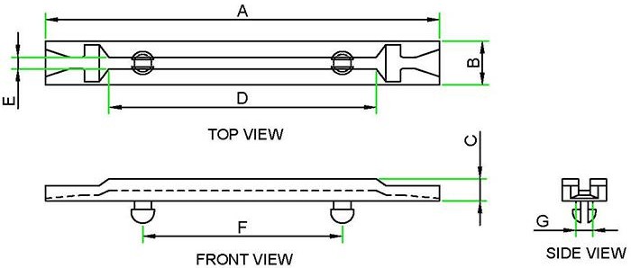 CARD GUIDES technical drawing